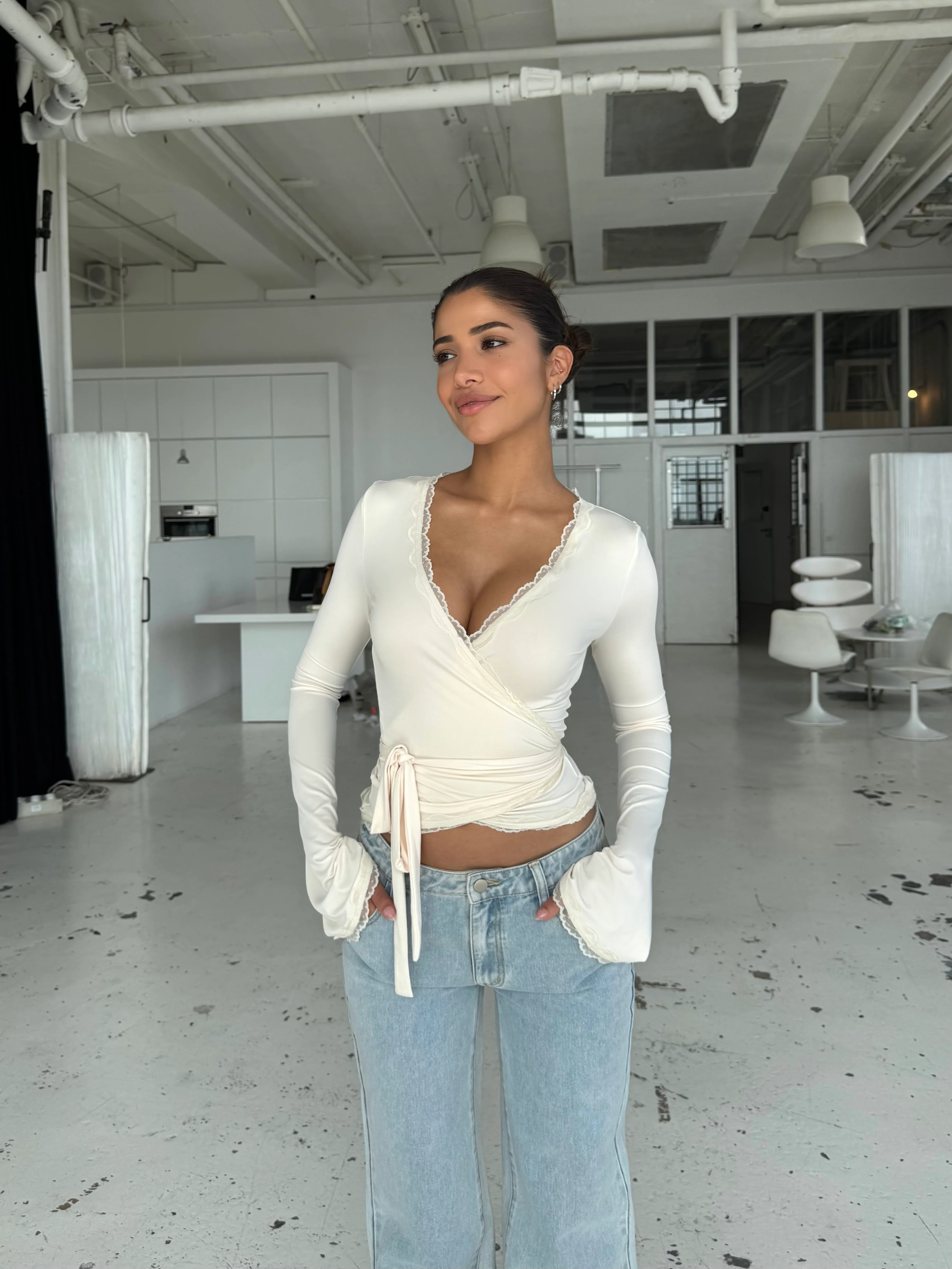 Ballerina basic top - cream - Image 2