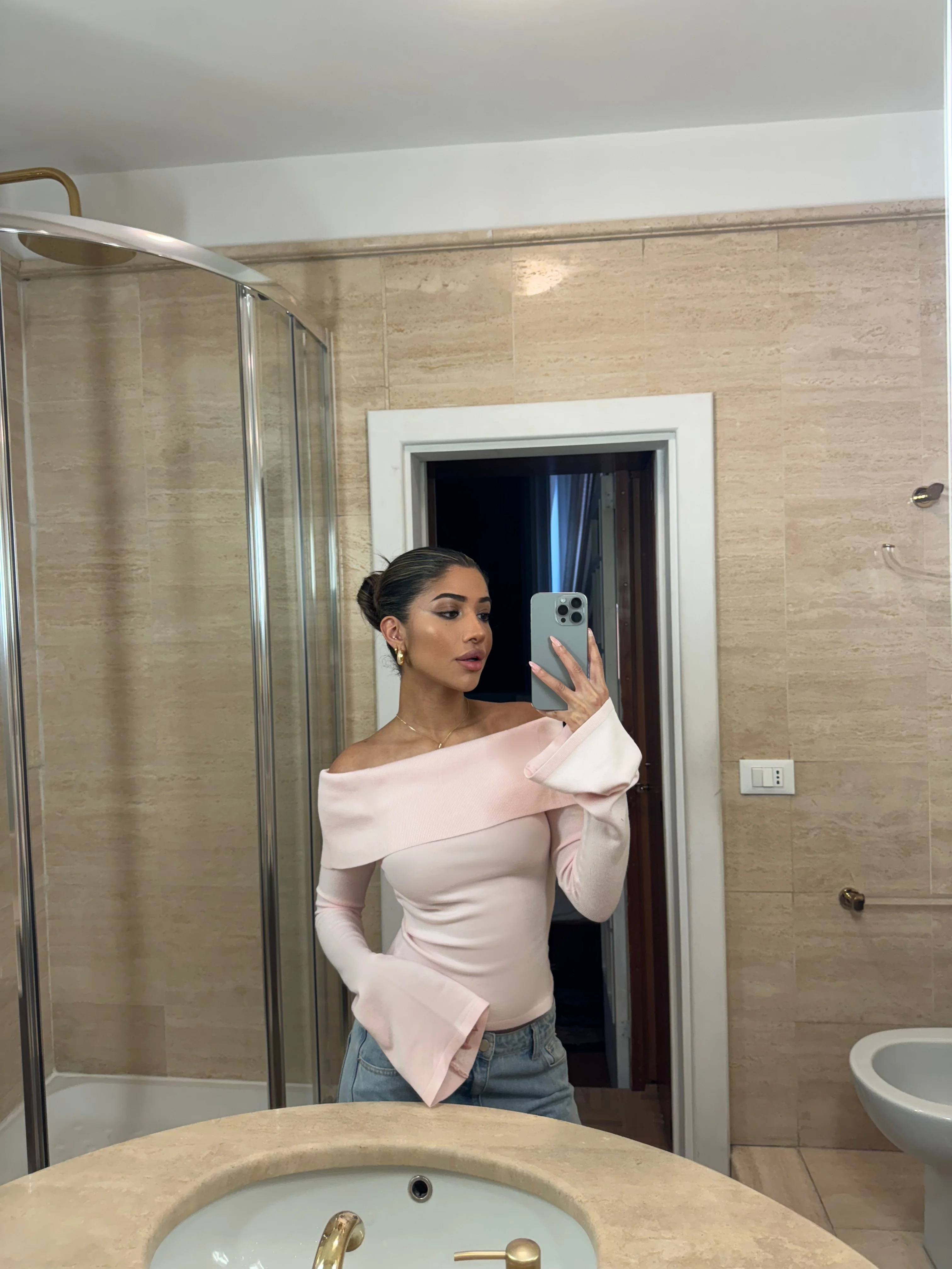 Kaia knit top - light pink - Image 9