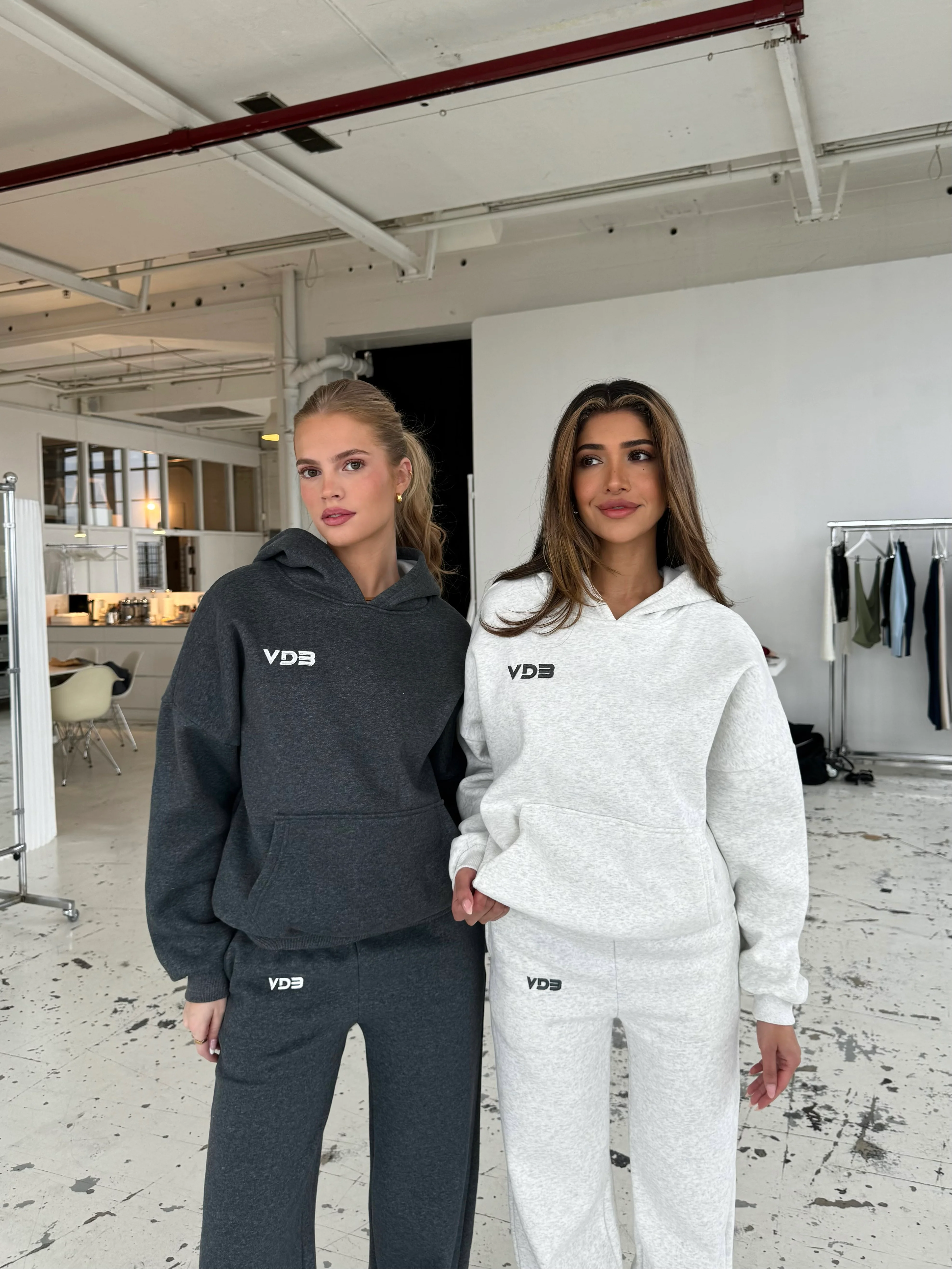 VDB hoodie - white/grey mottled